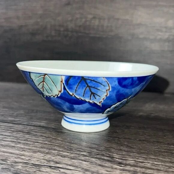 Antique Porcelain & Pottery White & Blue Hand Painted Chinese Rice Bowl - Picture 1 of 4